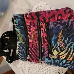 Multicolor Animal Print Crossbody Bag